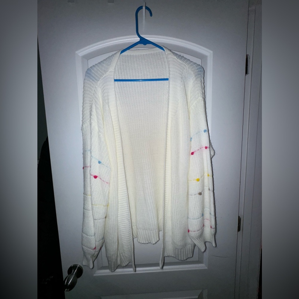 SHEIN LUNE Plus Drop Shoulder Open Front Cardigan